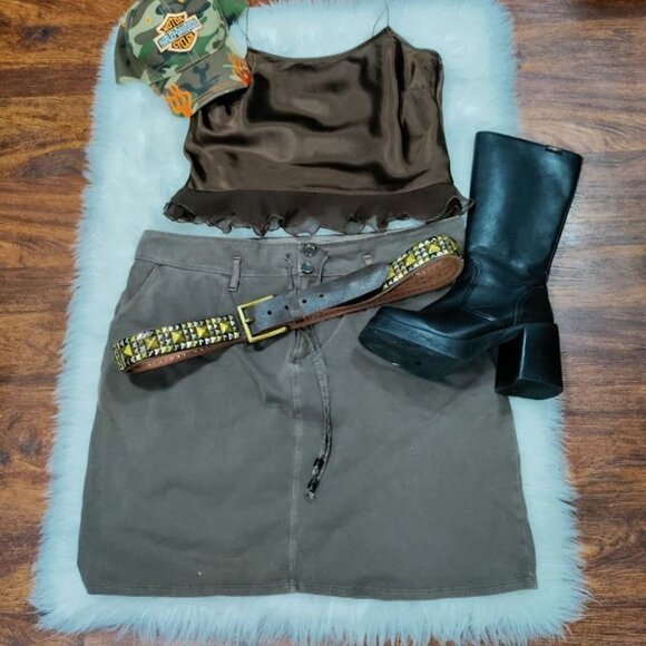 Coachella Maximalist Studded Rocker Leather Harley Y2K 49" Length - Picture 2 of 10